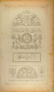 1845 Engraving Giovanni Da Udine Architecture Designs Original
