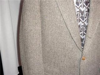 337 Sharp Peer Gordon Tailors Light Gray 100 Wool Jacket Sz 42 L