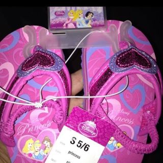 Disney Princess Beach Pink & Purple Heart Sandals Toddler Girl Sz 5/6