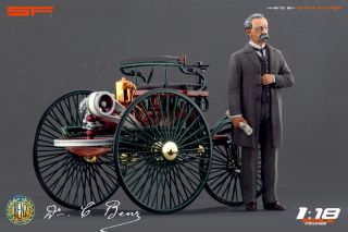 18 Carl Benz & Gottlieb Daimler VERY RARE figure for 118 mercedes