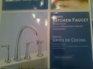 Glacier Bay Abigail Kitchen Faucet Chrome Brand New!!!
