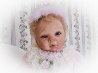 Reborn Baby Doll Sweet Baby Girl with Micro Rooted Human Hair Adrie
