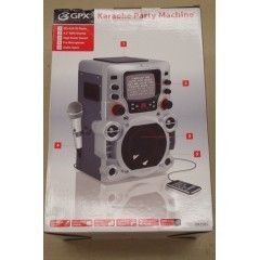 GPX JM250S Portable Home Karaoke Party Machine w Screen CD G iPod 