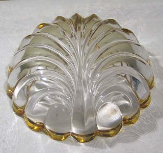  Art Deco Shell Design Glass Bowl Scalloped Edge Beautiful