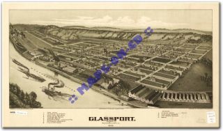1902 Glassport Pennsylvania Allegheny Co PA USA Map CD
