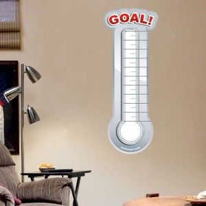 Dry Erase Goal Thermometer Fathead Wall Graphic New