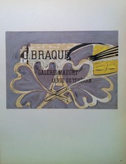 Georges Braque Mourlot Lithograph Galerie Maeght 1959