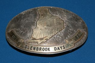 1982 Glenbrook Days Lake Tahoe Nevada Railroad Sterling Silver Belt