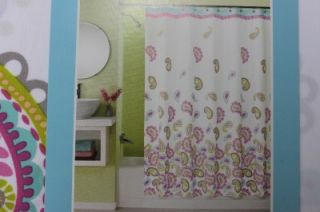 peri graphic paisley fabric shower curtain multi