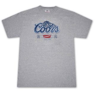 Coors Banquet Logo Athletic Grey Graphic Tee Shirt