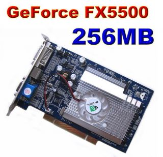 256MB NVIDIA GeForce FX5500 PCI Video Graphic Card DVI