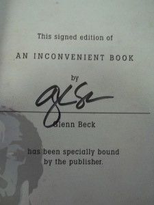 Signed Glenn Beck Book An Inconvenient Book Limited 1st Edition