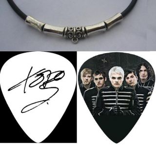 Gerard Way My Chemical Romance Signed Guitar Pick Necklace MCR
