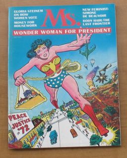 1972 Wonder Woman MS MS Magazine 1 Gloria Steinem
