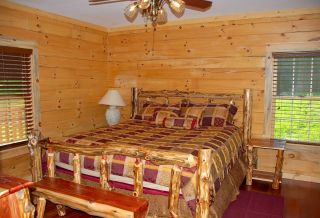  Vacation Waterfron Log Cabin on Stocked Trout Stream Hot Springs NC