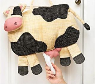 Country Plastic Bag Dispenser Holder Cow Pig Rooster