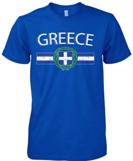 Greece National Emblem T Shirt Greek Football Soccer