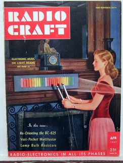 Apr 1947 Radio Craft Magazine Gernsback Schomberg Art