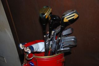 Set of 14 Golf Clubs Wilson Sam Snead Northwestern Royal, Hallmark Bag