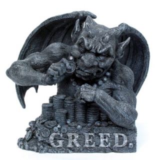 Gargoyle Greed Statue Gothic Seven Deadly Sins Figurine