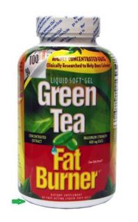 GREEN TEA FAT BURNER LIQUID SOFT GEL MAXIMUM STRENGTH 400mg EGCG 2x