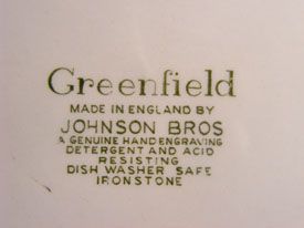 Johnson Bros Wedgwood Ironstone Greenfield Bread Plates