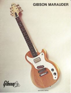Gibson Marauder Guitar Brochure 1978