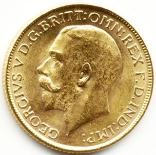 1918 Bombay George V Gold Full Sovereign Coin