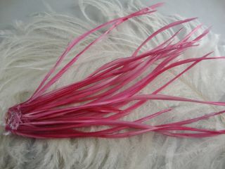 15 Bright Pink Strung GOOSE Biots Millinery Craft