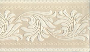 Ornate Scroll Unique Textured Wallpaper Border 97016