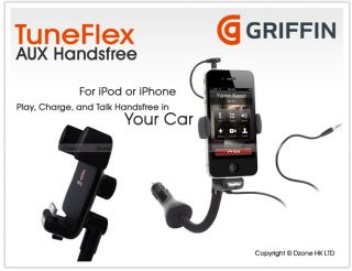 Griffin Tuneflex Aux Handfree Cradle Flexible for iPhone iPod in Car