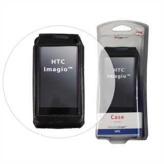 New Verizon Black Leather Clip Case for HTC Imagio XV6975 Cell Phone