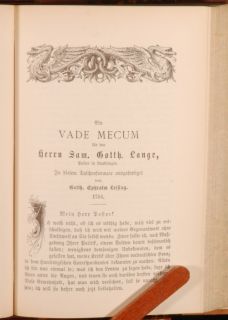 1884 8 Vol Lessings Werke Gotthold Ephraim Lessing
