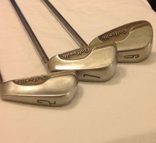 VINTAGE GOLFSMITH IRONS 2 7 and 9 Iron Golf Clubs   STAINLESS STEEL