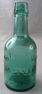 Antique Comstock Gove Co Boston Aqua Green 1860s Blob Top Soda Bottle