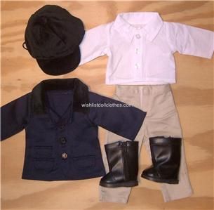Doll Clothes Horse Riding Outfit Boots Hat Fits American Girl 18 Doll