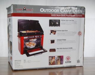  Outdoor Camp Oven 2 Burner Camping Stove Red Non Stick Griddle