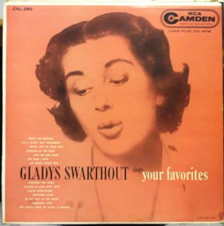 GLADYS SWARTHOUT sings your favorites LP Mint  CAL 280 Vinyl 1958 Mono