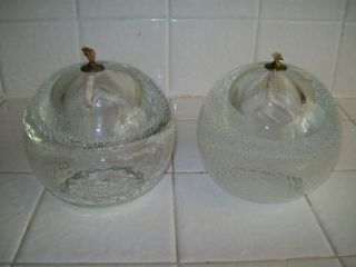  Bubble Glass Ball Globe Oil Candle Candlewick Table Mantel Lamp