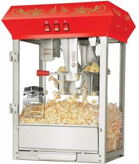  Popcorn Red Foundation Antique Style 8oz Popcorn Popper Machine