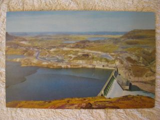 Grand Coulee Dam Washington Postcard Unused Vintage Northern Pacific