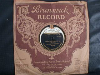78 rpm brunswick hot jazz isham jones victrola record time