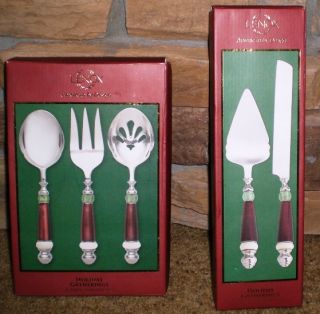  Holiday Gatherings 5 Piece Flatware Serving Set Fork, Spoons & Dessert