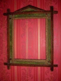attractive antique tramp art frame  50 00