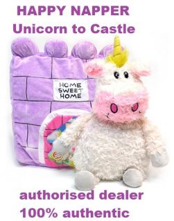 Happy Nappers Unicorn to Castle Pillow Pet 21 w Sound
