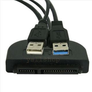 USB 3 0 to SATA 22P 2 5 Hard Disk Driver Adapter with USB Power Cable