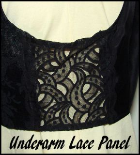 Anthony Mark Hankins Black Satin Lace Womans Sz 8 Vest