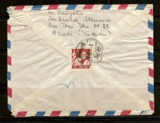 China 1956 Airmail Cover Hanoi Vietnam to Germany Chinese Nice Stamps