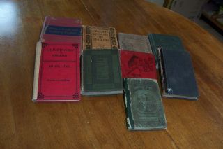 Lot of 9 Old Grammar English Books 1870 1942 Date Range