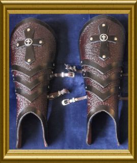 Gothic Leather Lower Greaves